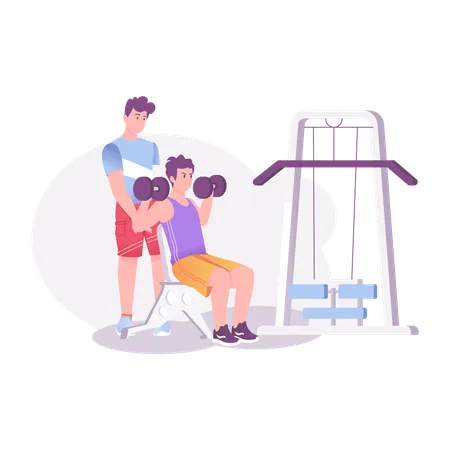 Fitnesstrainer  Illustration