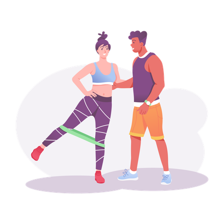 Fitnesstrainer  Illustration