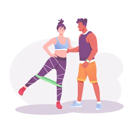 Fitnesstrainer  Illustration