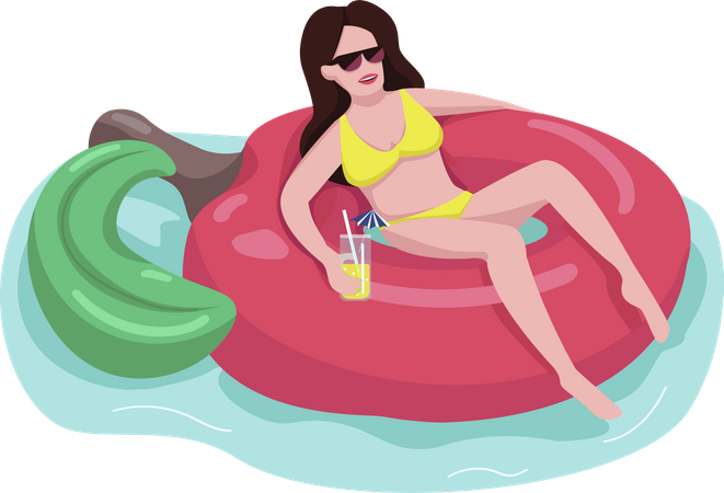 Fitte Frau mit Sonnenbrille  Illustration