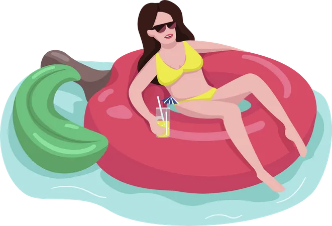 Fitte Frau mit Sonnenbrille  Illustration
