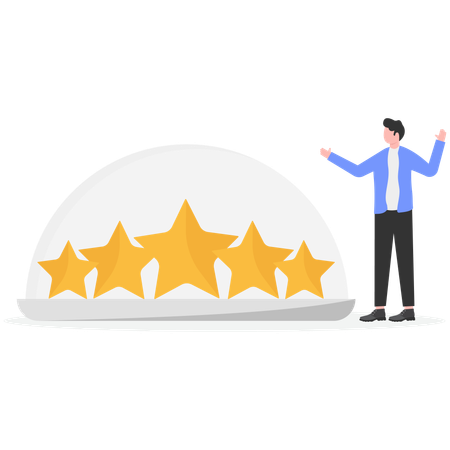 Five star customer rating  Illustration