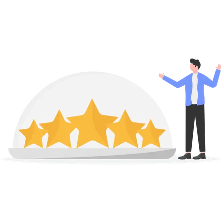 Five star customer rating  Illustration