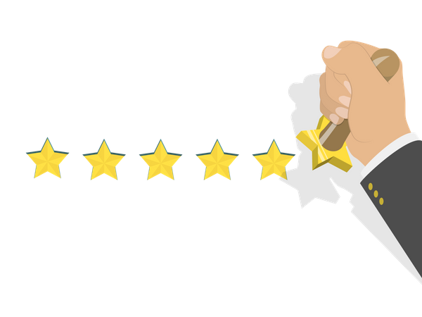 Five star rating Illustration