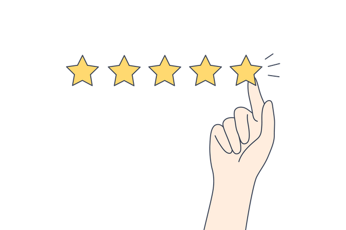 Five star rating  Illustration