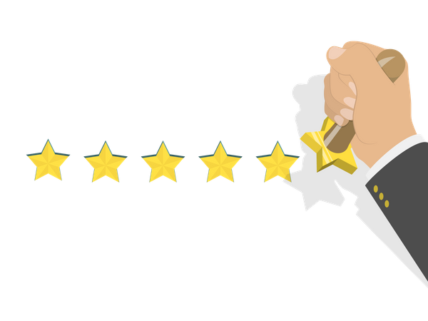 Five star rating  Illustration