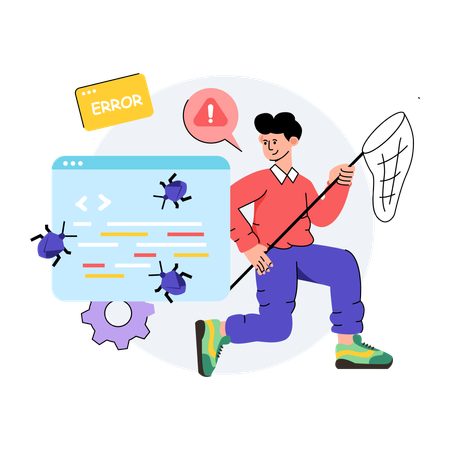 Fixing Bug  Illustration