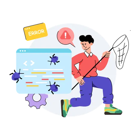 Fixing Bug  Illustration