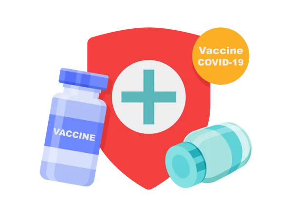 Bouteille de vaccin  Illustration
