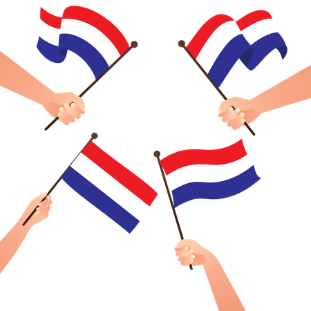 Flag of dutch  イラスト