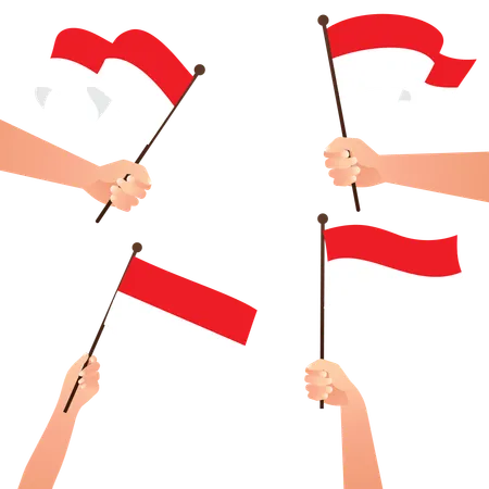 Flag of indonesia  Illustration