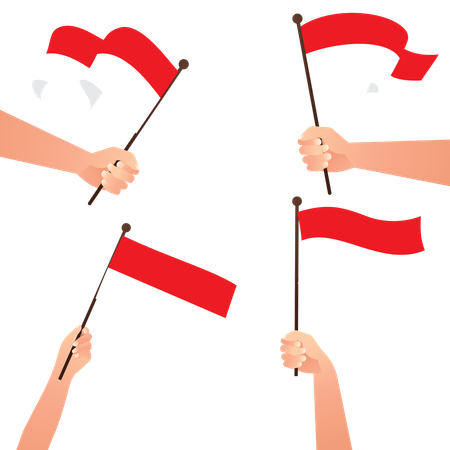 Flag of indonesia  Illustration