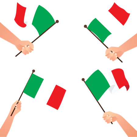 Flag of italy  Ilustração