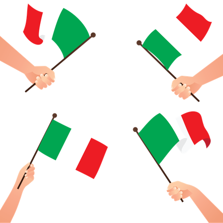 Flag of italy  Illustration