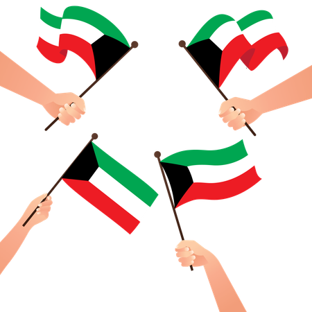Flag of kuwait  Illustration