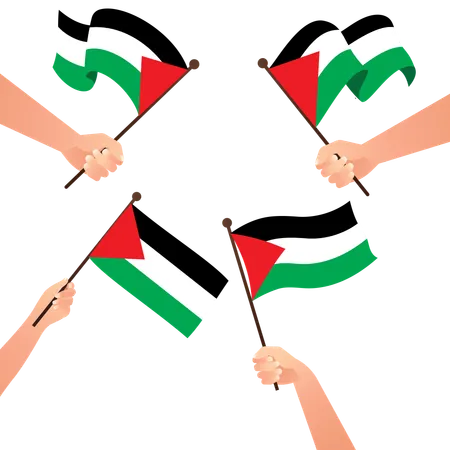 Flag of palestine  일러스트레이션