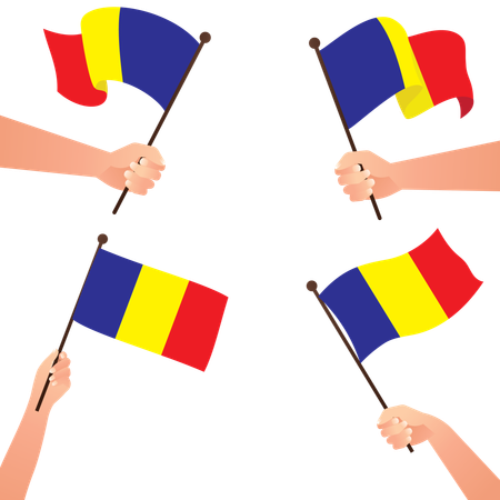 Flag of romanian  Illustration