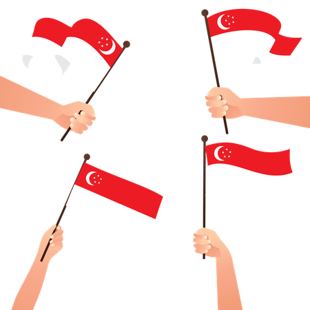 Flag of singapore  Illustration