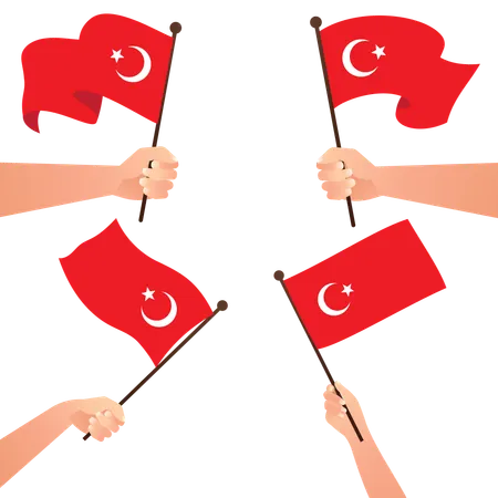 Flag of turkey  Illustration