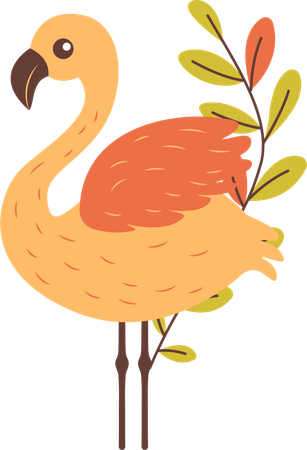 Flamingo fofo  Ilustração