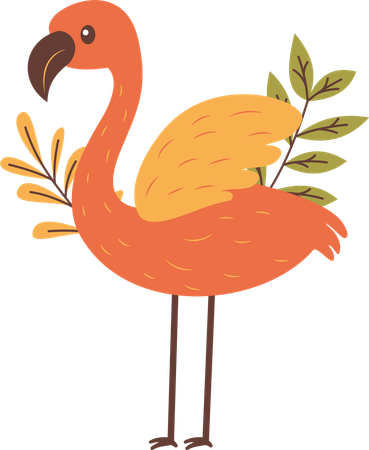 Flamingo fofo  Ilustração