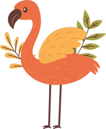 Flamingo fofo  Ilustração