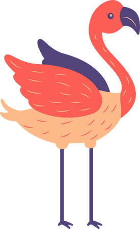 Flamingo fofo  Ilustração