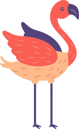 Flamingo fofo  Ilustração