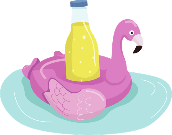 Flamingo inflável  Ilustração