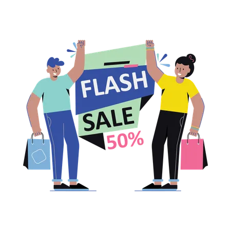 Flash Sale  Illustration