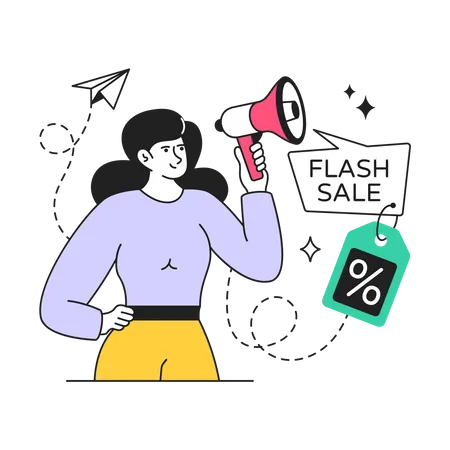 Flash Sale  イラスト