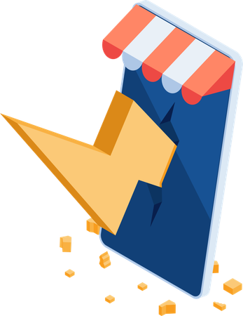 Flash Sale and Online Shopping  Illustration