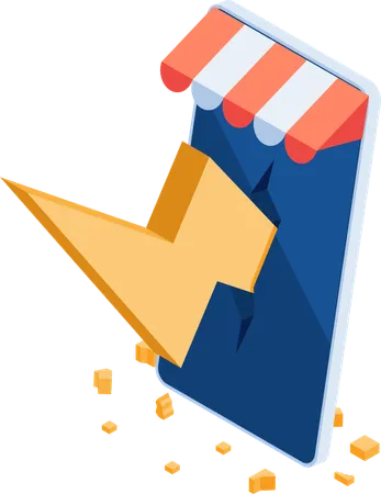 Flash Sale and Online Shopping  Illustration