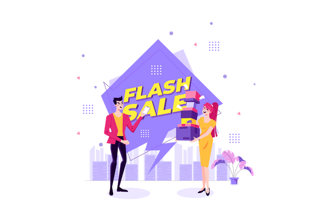 Flash Sale offer  Illustration