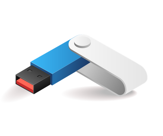 Flashdisk to store data  Illustration