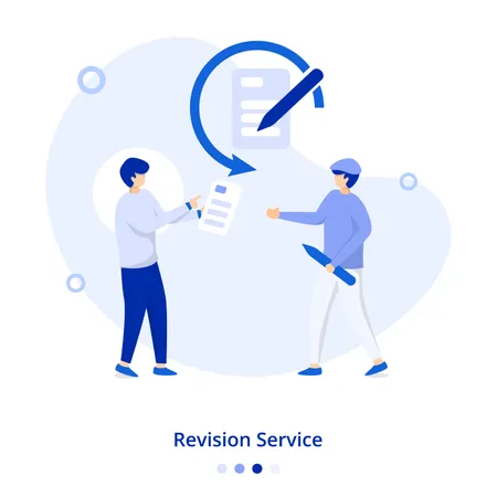 Flat Illustration Revision Service Illustration