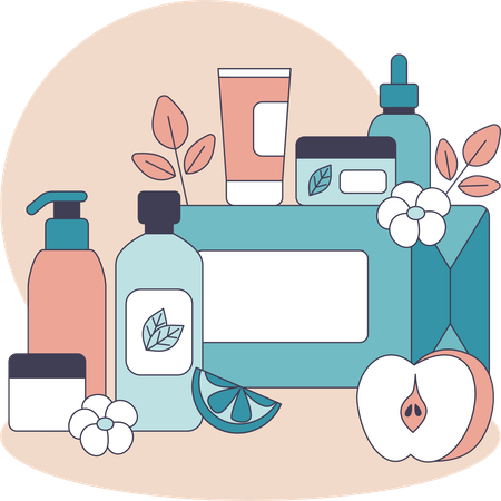 Flavoured skin care products  Illustration