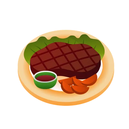 Fleischsteak  Illustration