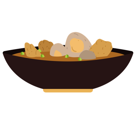 Fleischbällchensuppe  Illustration