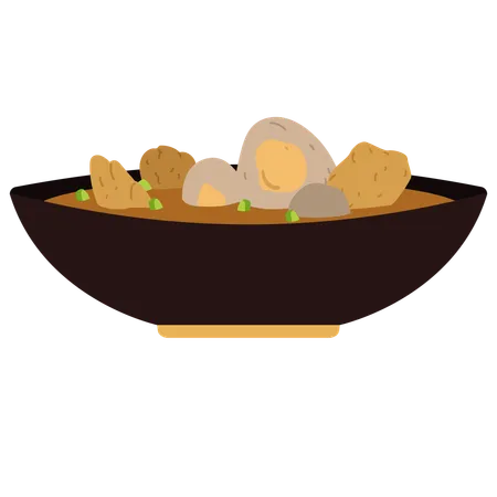 Fleischbällchensuppe  Illustration