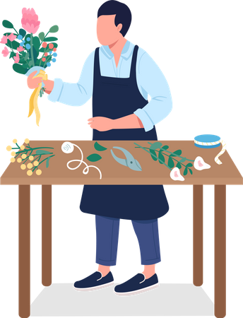 Fleuriste professionnel  Illustration