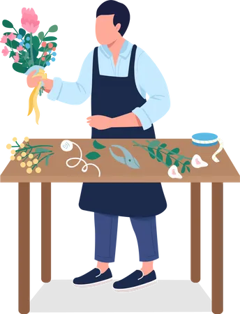 Fleuriste professionnel  Illustration