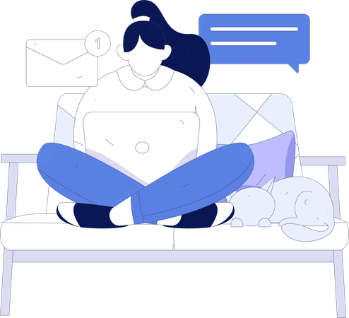 Flexible work by employee  Illustration