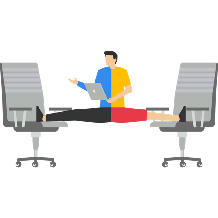 Flexible working  일러스트레이션
