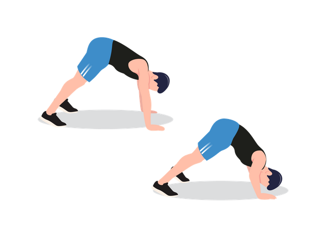 Flexiones con pica  Ilustración