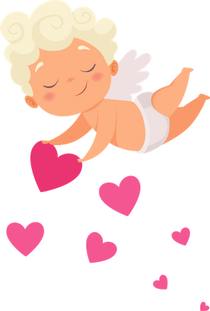 Fliegender Baby-Amor  Illustration