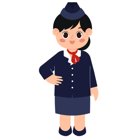 Flight Attendant  Illustration