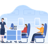 illustrations for flight attendant
