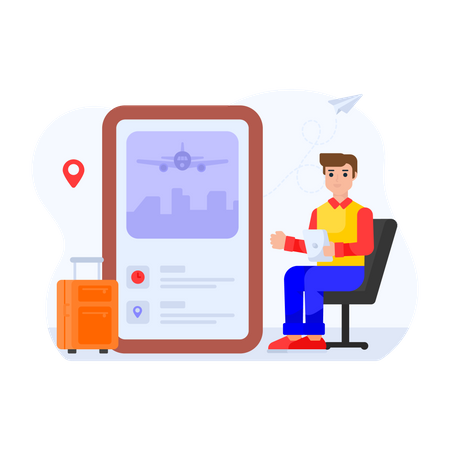 Flight Booking  Illustration