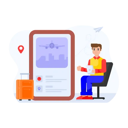 Flight Booking  Illustration